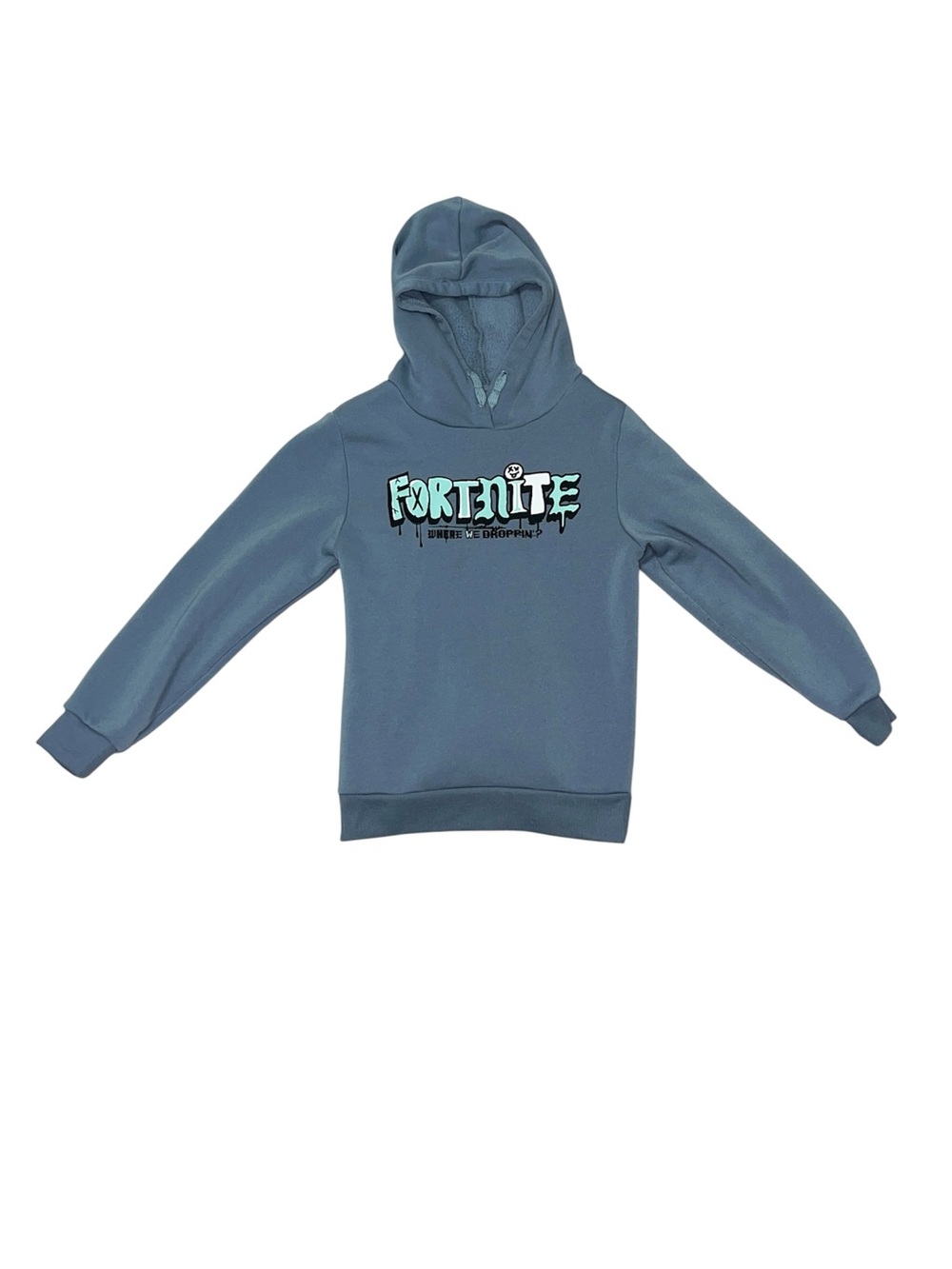 Fortnite Blue Hoodie Youth Size Medium 10-12 Cozy Comfy Video Game Casual